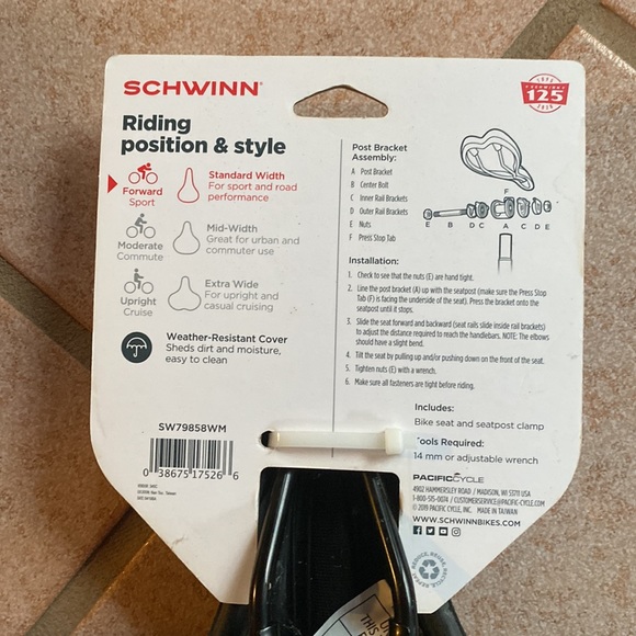 SCHWINN Rivalry Sport Bike Seat - Picture 2 of 4